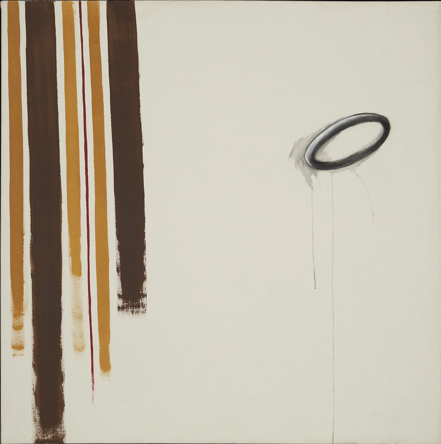 Ringtoss 2003 oil and charcoal on canvas, 47" x 48"