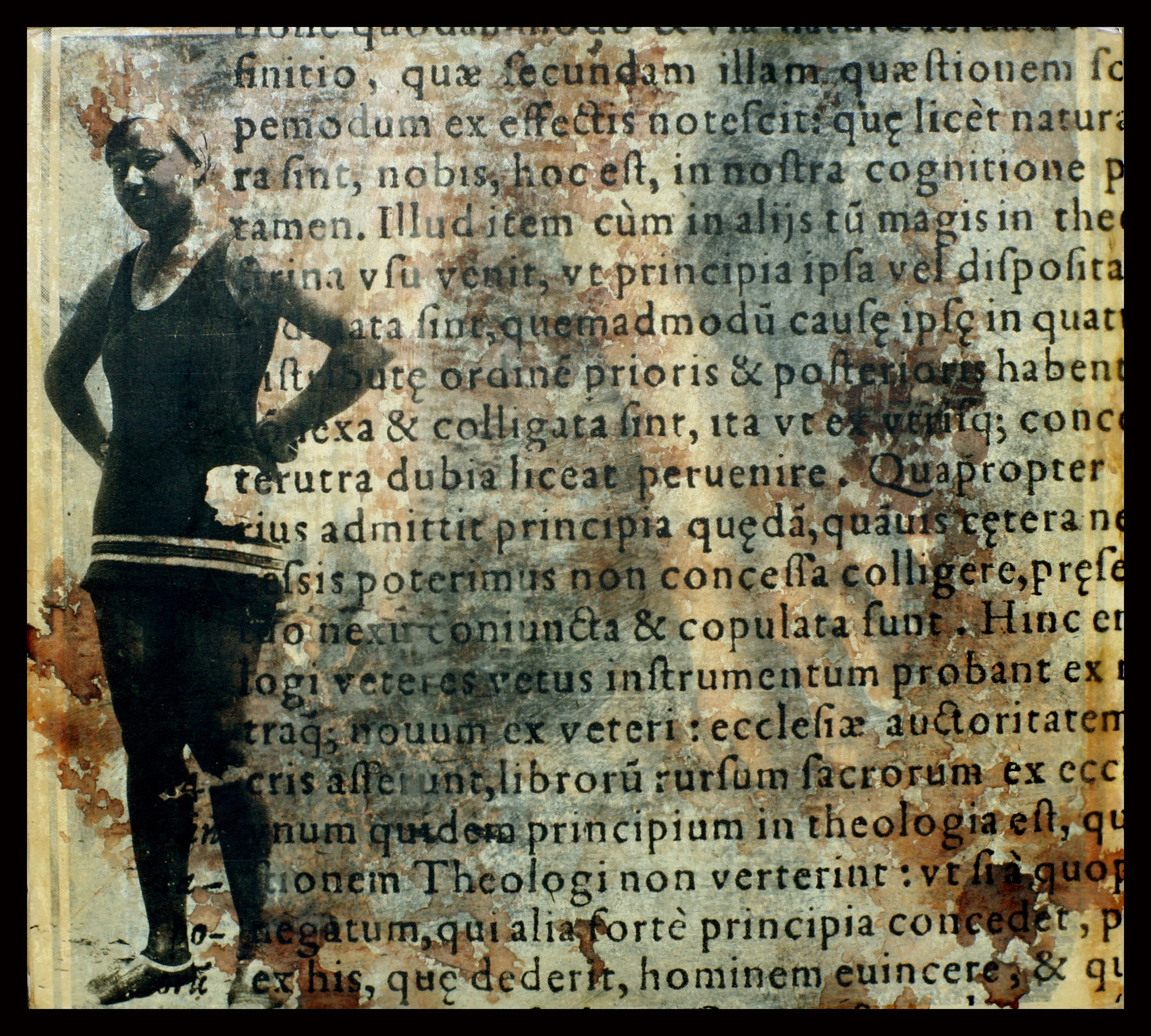 Untitled 2005 beeswax, photo transparencies, paper, and ink on panel 8'“ x 8” x 4”