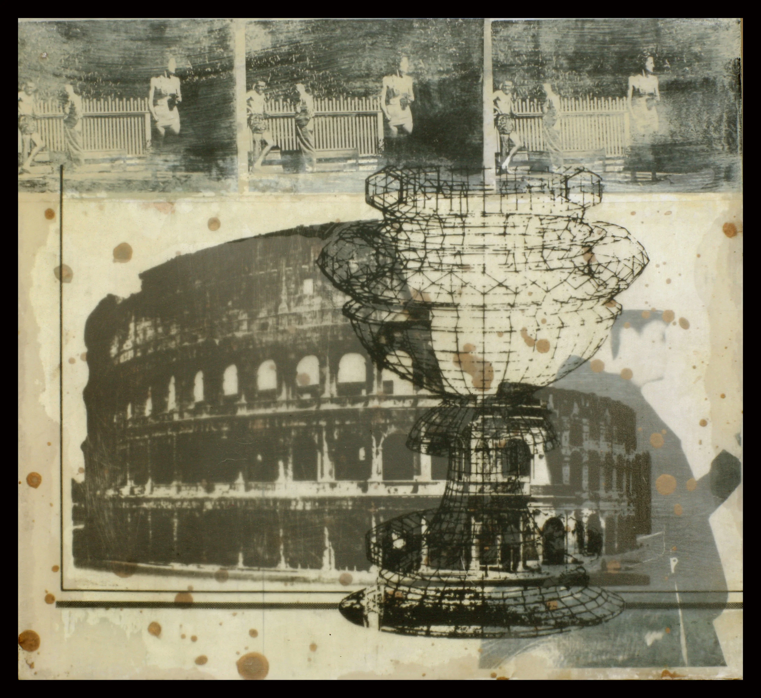 Untitled 2005 beeswax, photo transparencies, paper, and ink on panel 8'“ x 8” x 4”