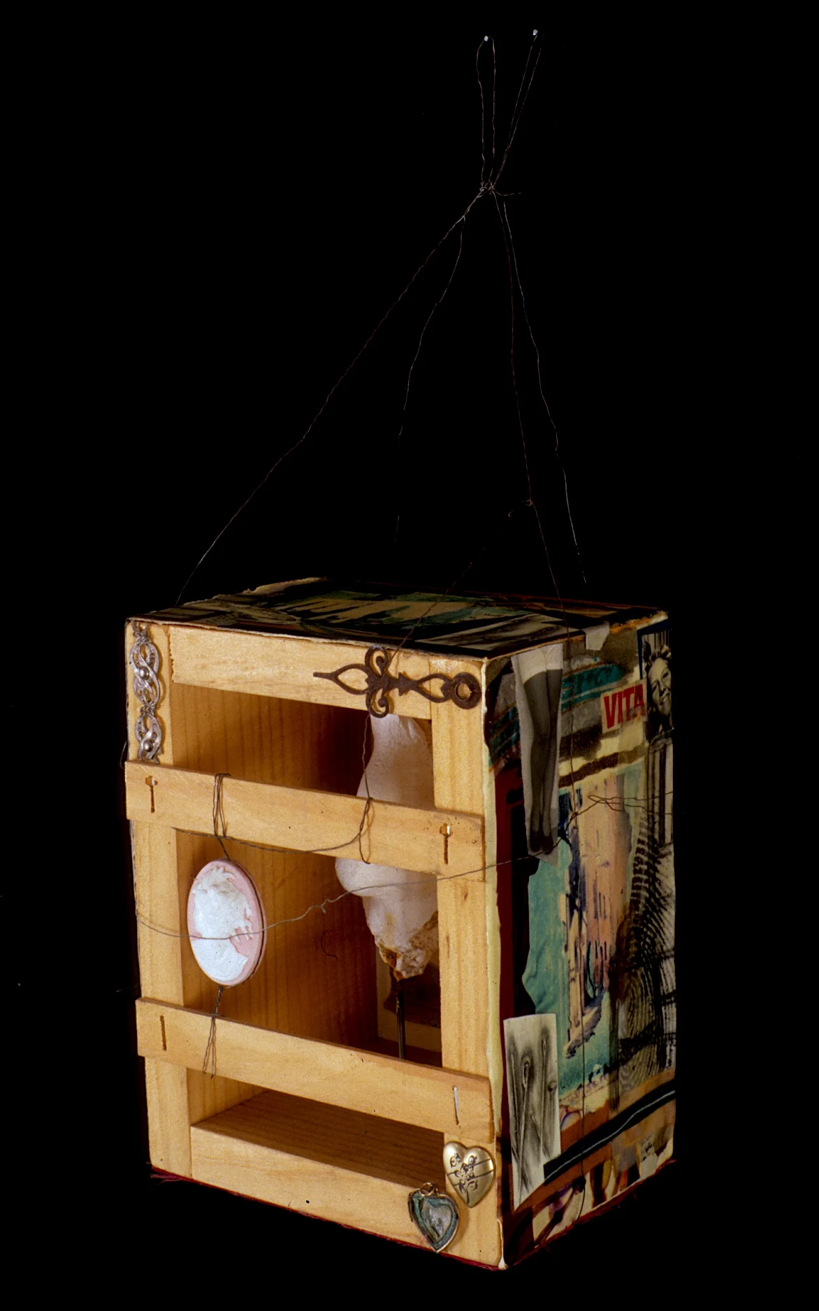 Self Portrait 1997 assemblage, 6” x 7” x 4”