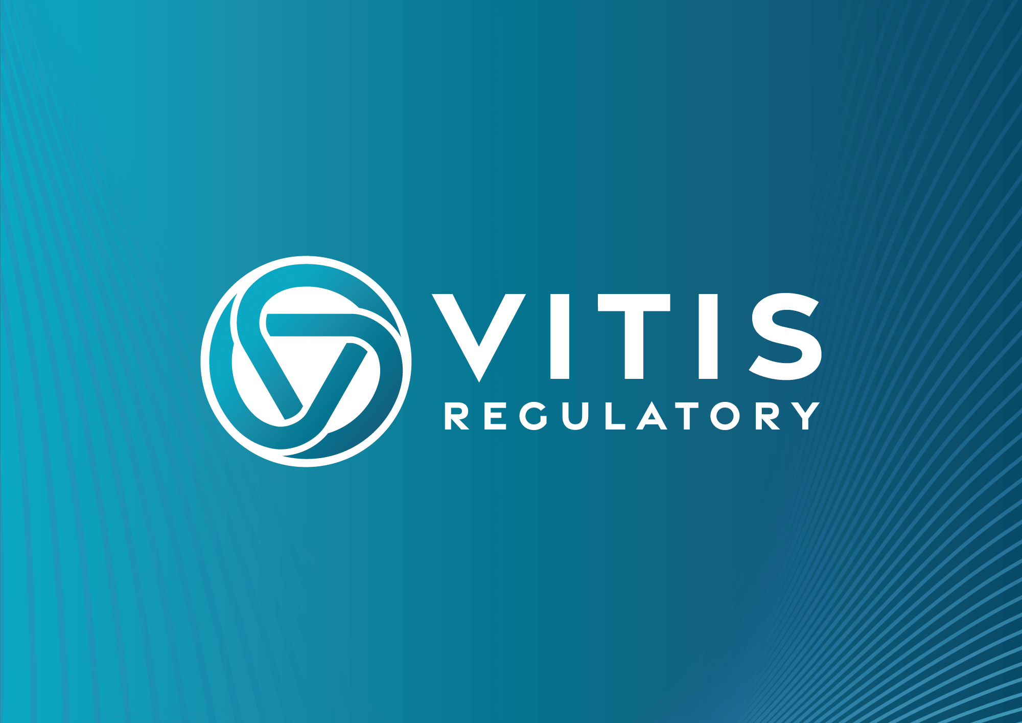 Logo of VITIS Regulatory, featuring a circular design with a stylized 'V' inside it, set against a blue gradient background with the words 'VITIS REGULATORY' in white text.