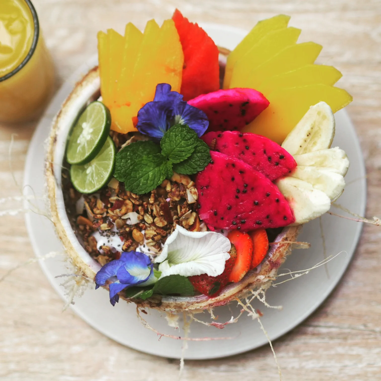 Tropical granola bowl