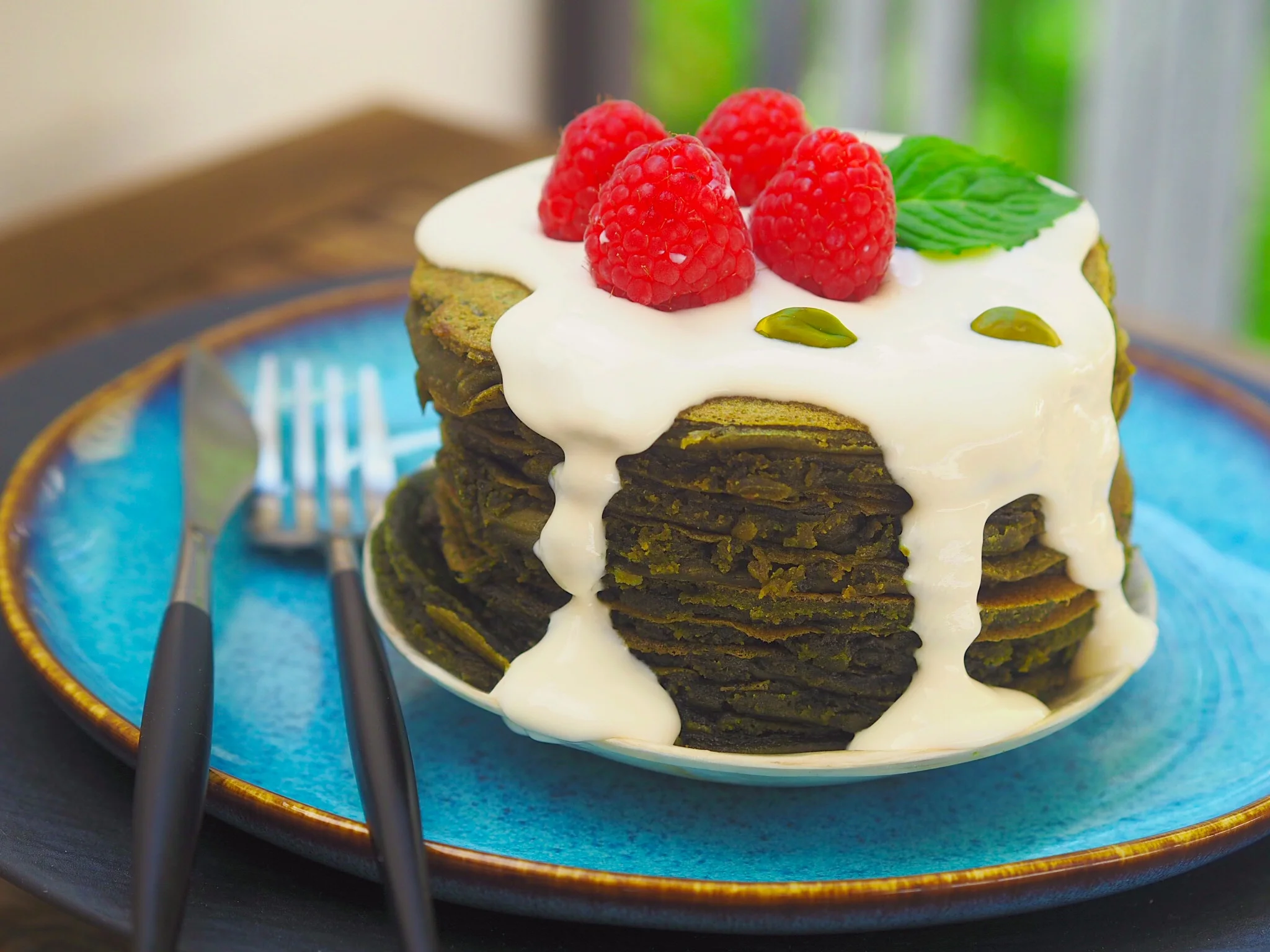 Matcha pancakes