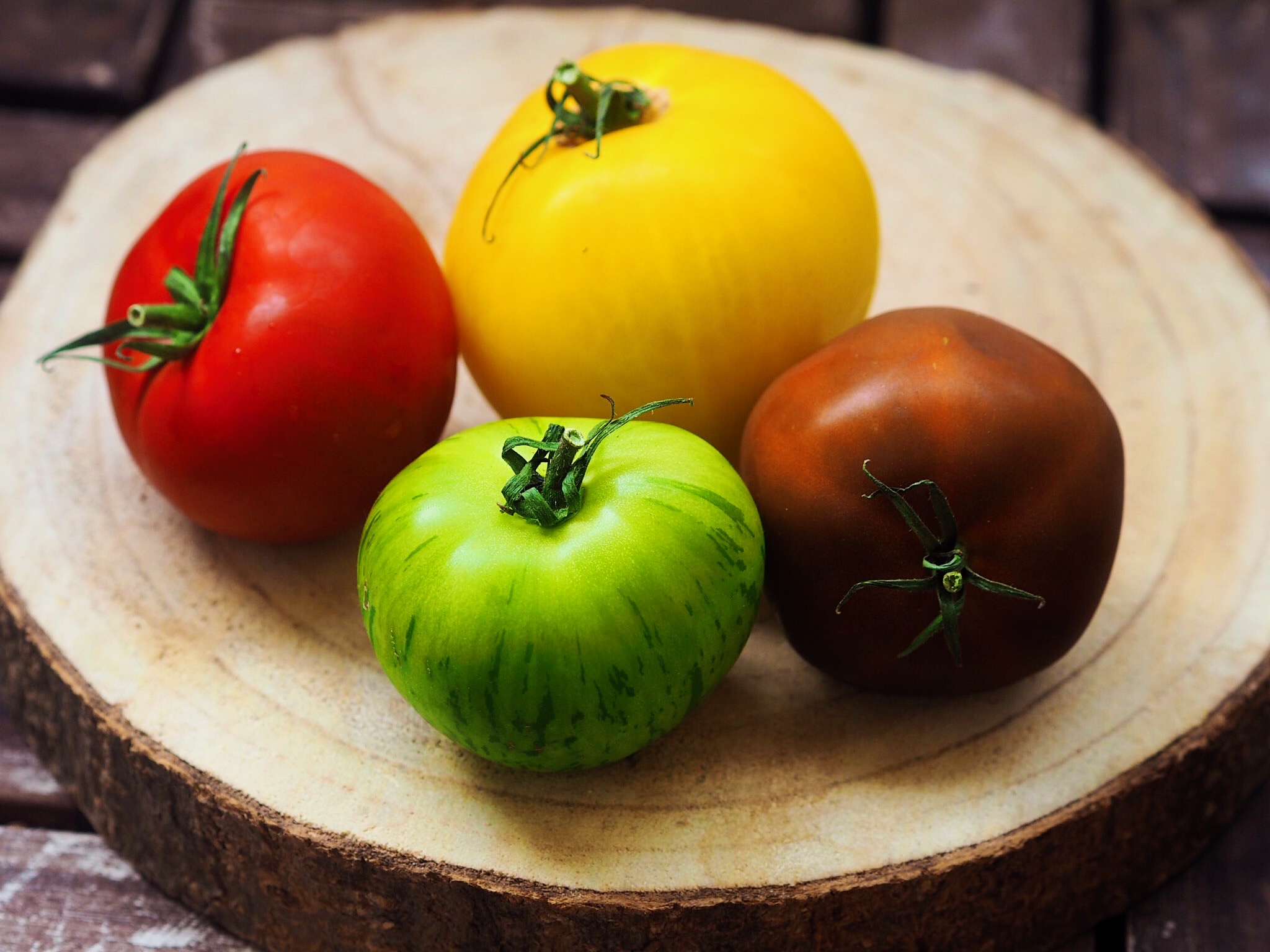 Multicolored French tomatoes