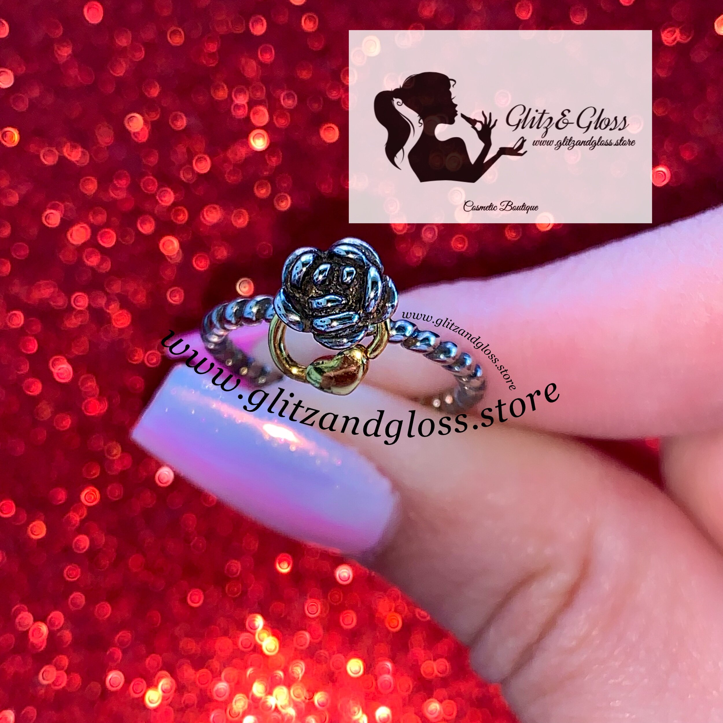 Rose with Heart Ring