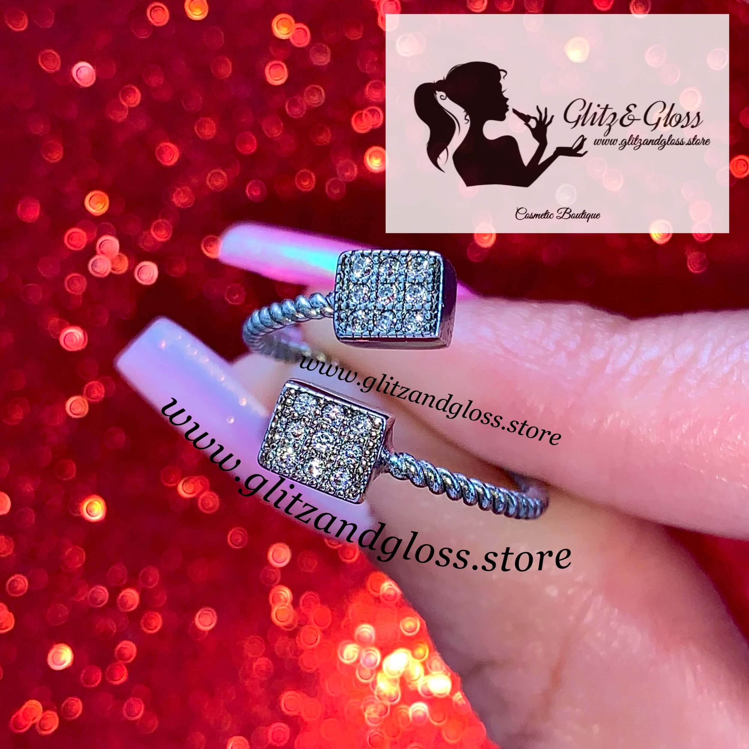 Double Square Sterling Silver Ring