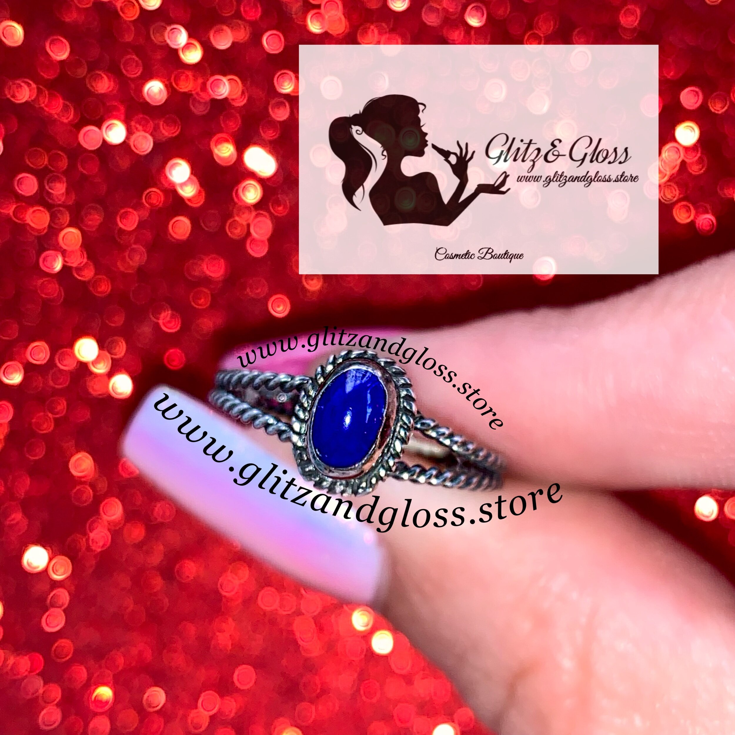 Blue Stone Sterling Silver Ring