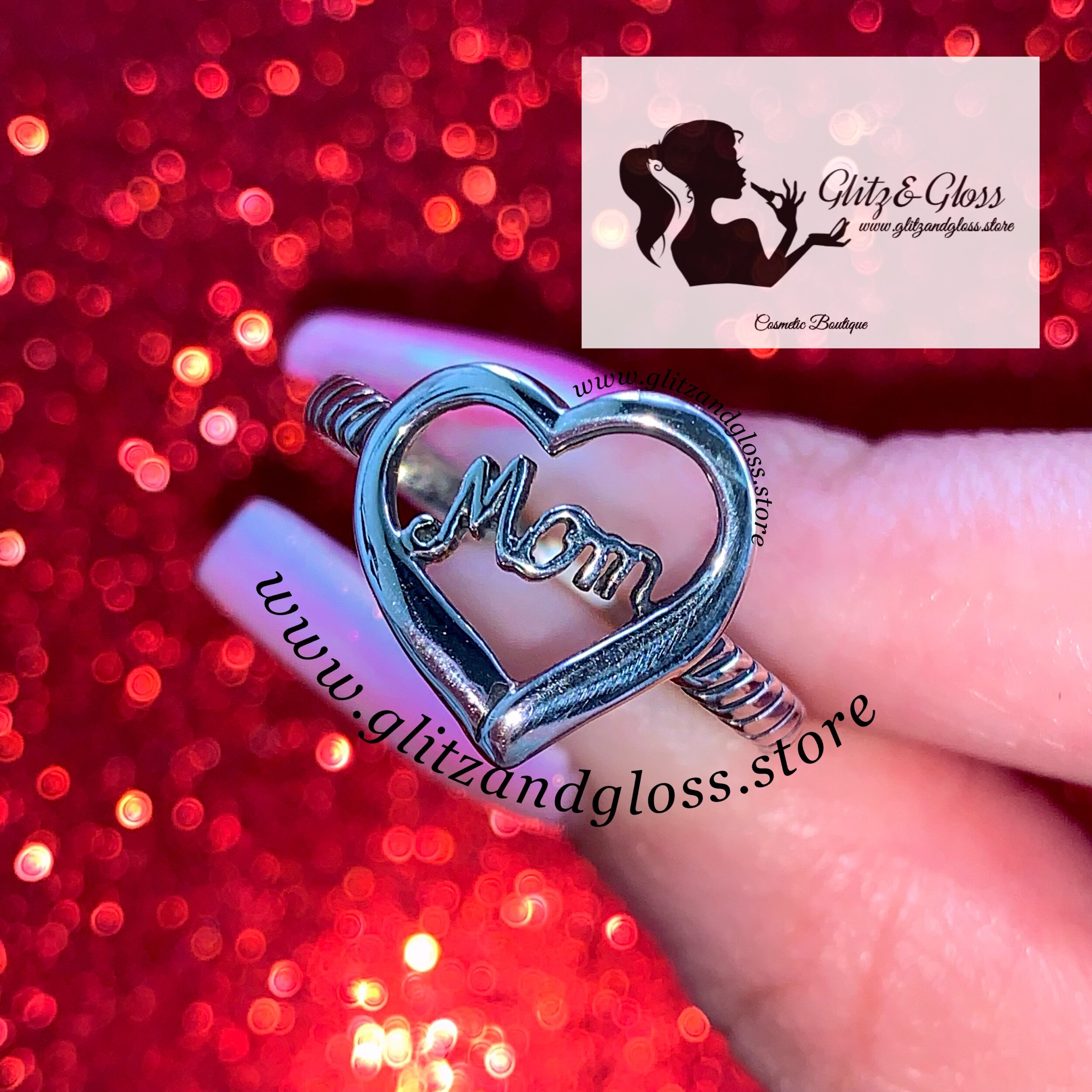 Mom Sterling Silver Ring