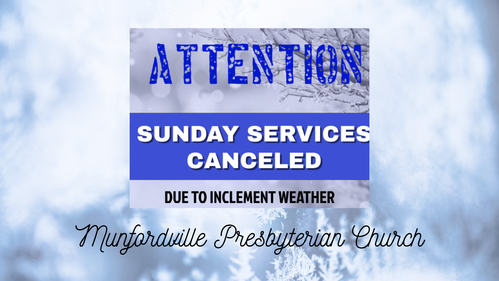 Sunday Service at Munfordville Presbyterian                                       