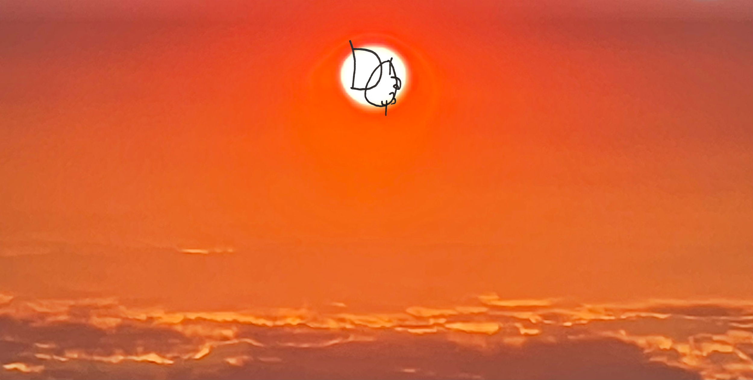 Desert Opera sun artwork with hand-drawn logo