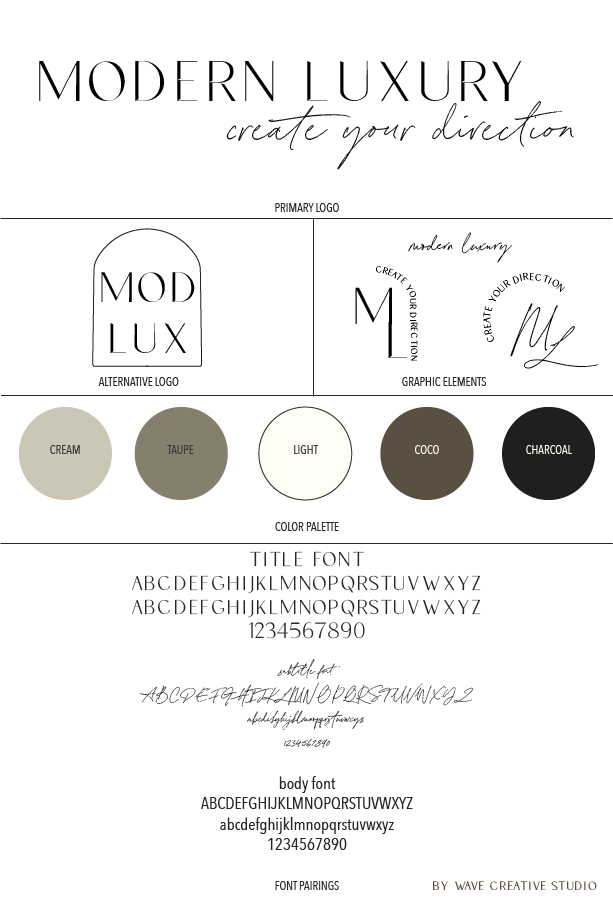 Modern Luxury Brand + Website — Wave Creative Studio