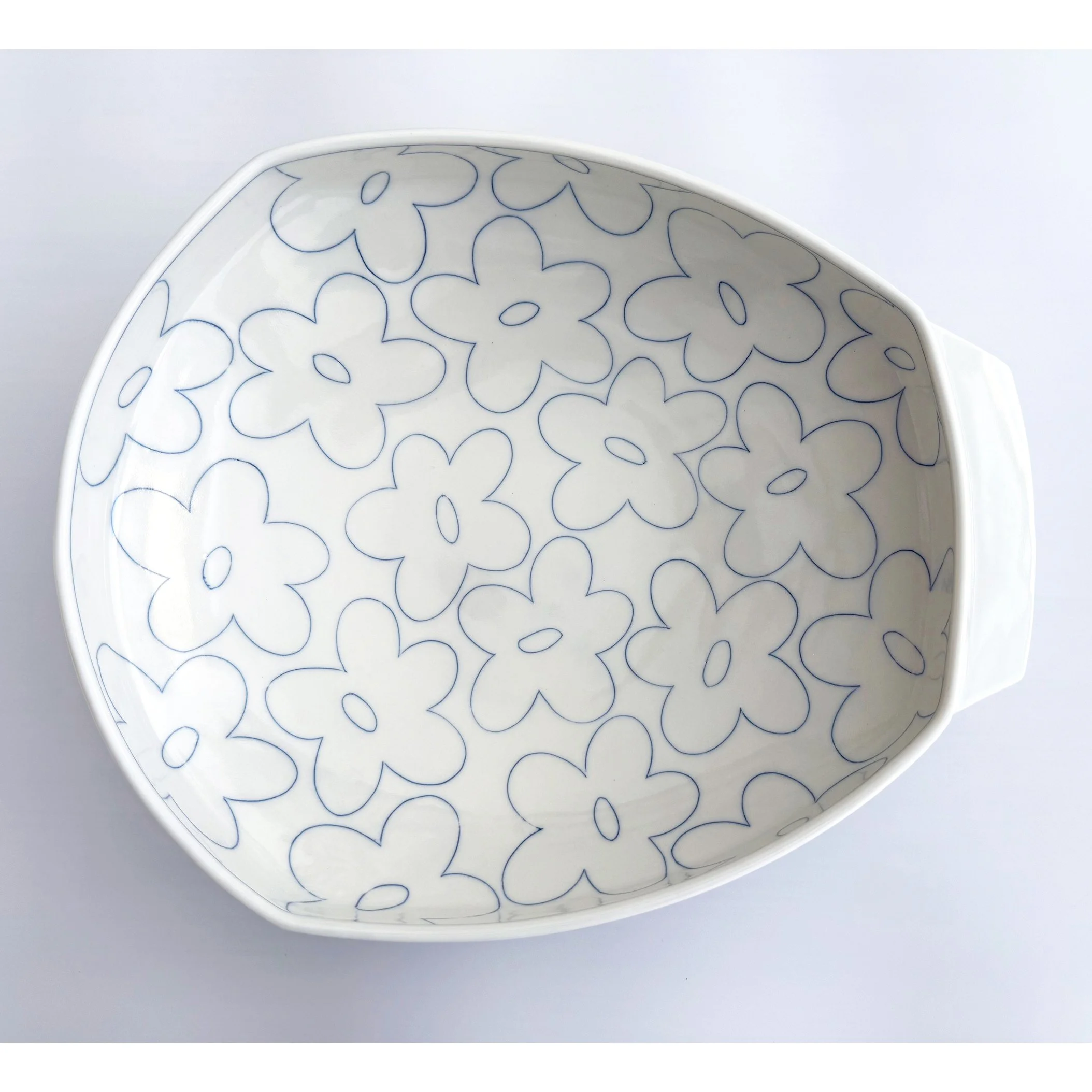Large Flower Scoop Server