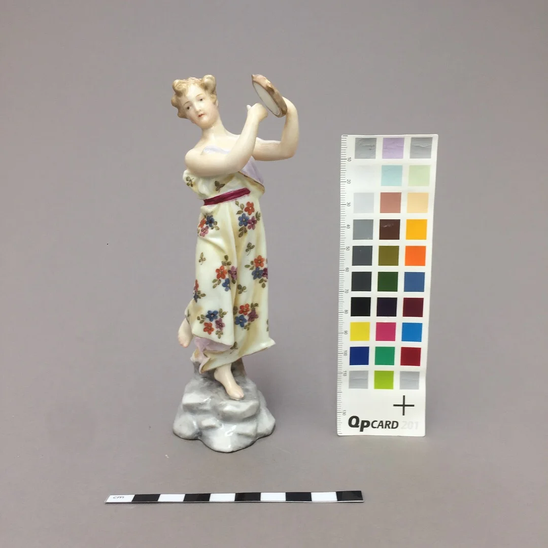  Areas of loss in the decoration were repaired. This completed treatment on the object.  