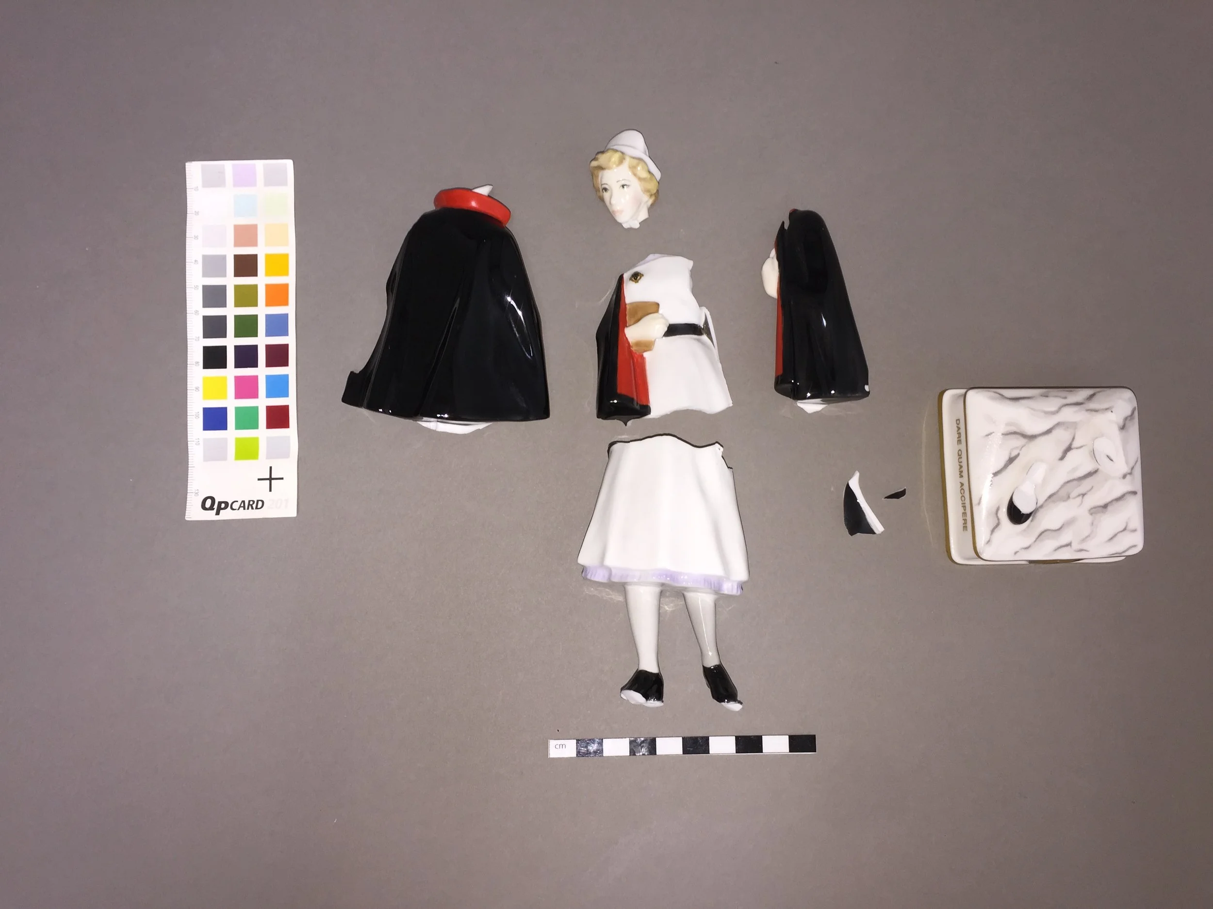  The object before treatment began.  