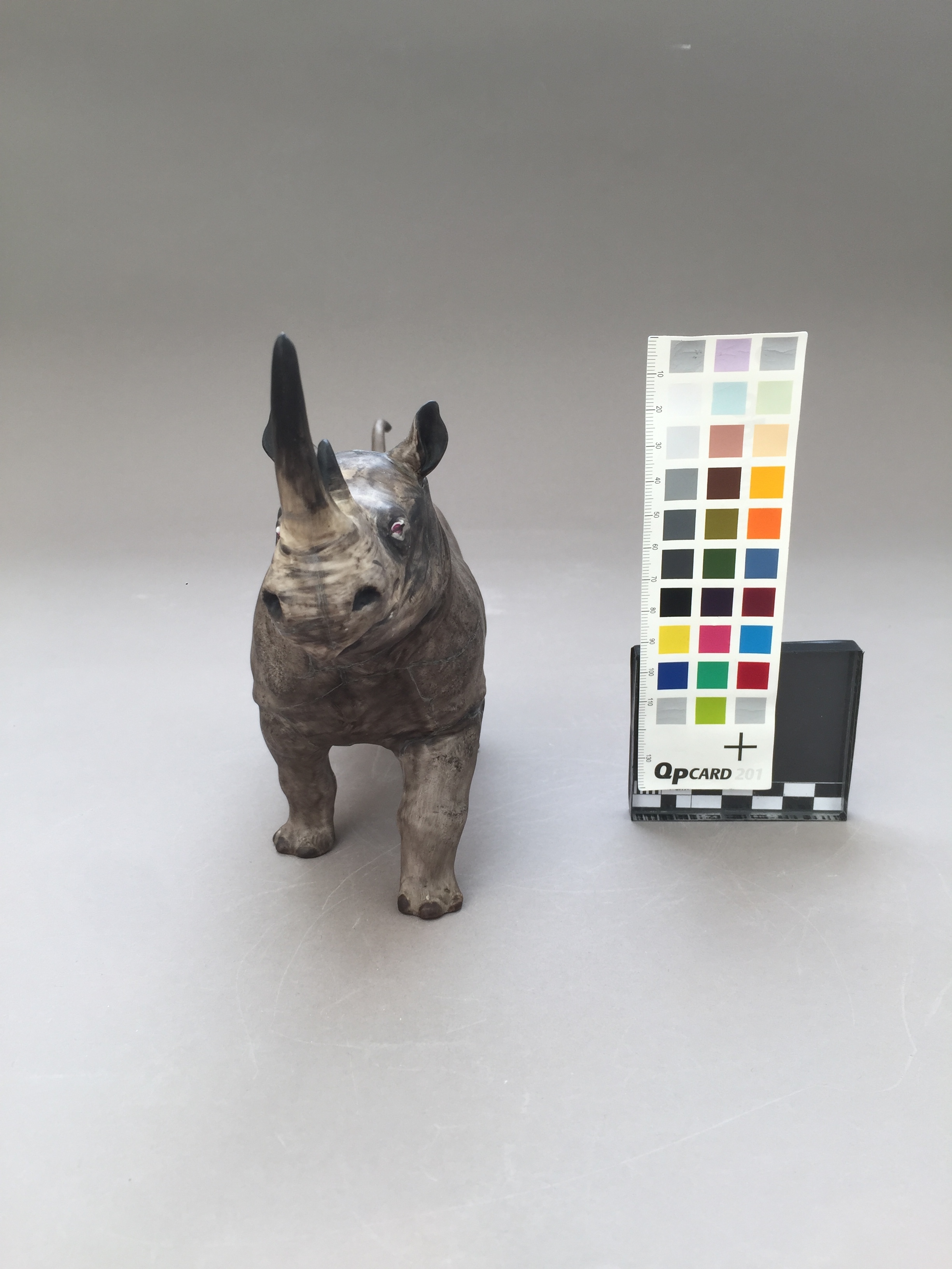  After repairs were made, the object was stable enough to stand on its feet again.  