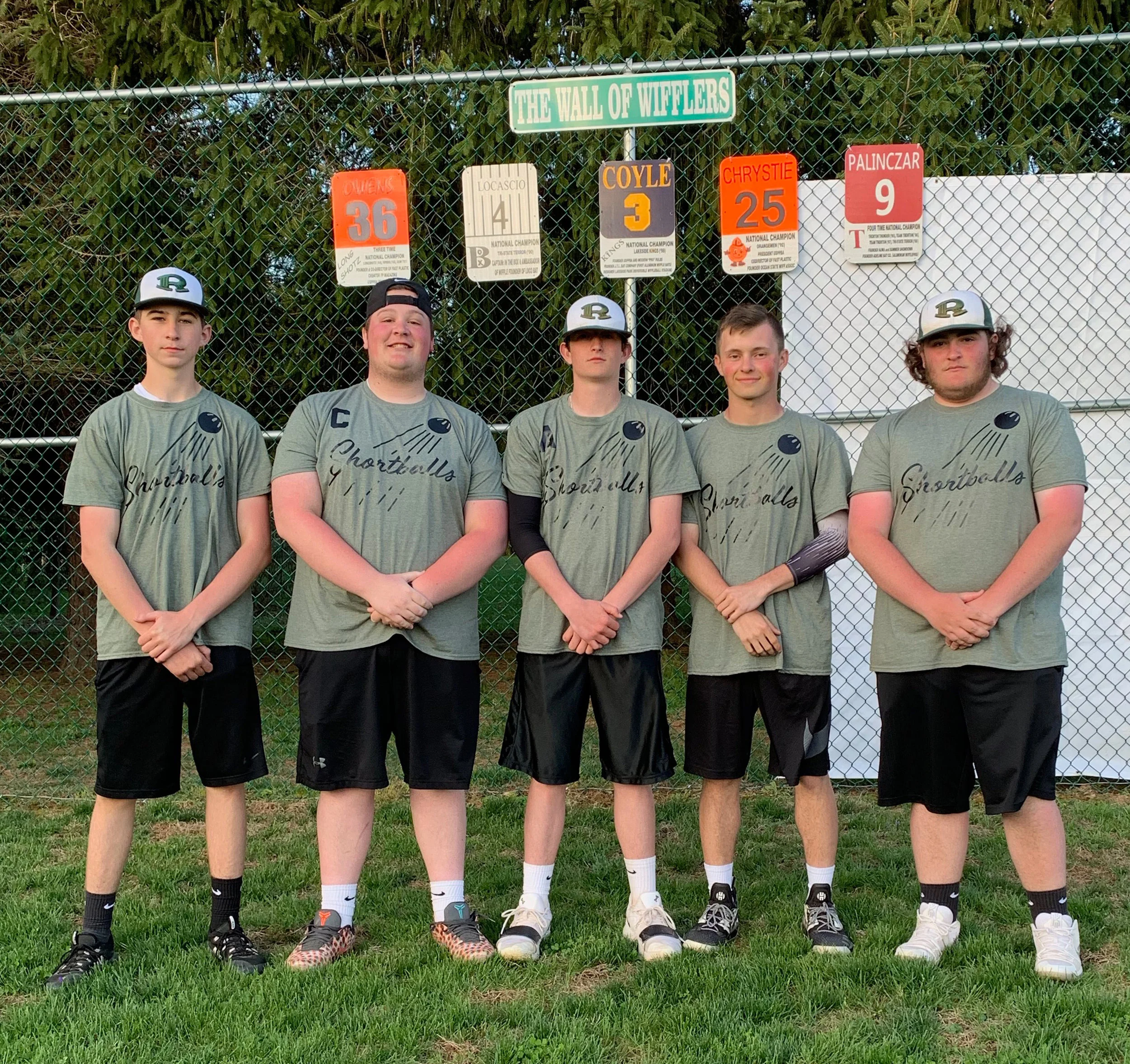 Shortballs (r-l: Teddy Drecher, Joey VanHouten, Frankie Campanile, Nate Smith, Vinny Albanese (April 20, 2019)