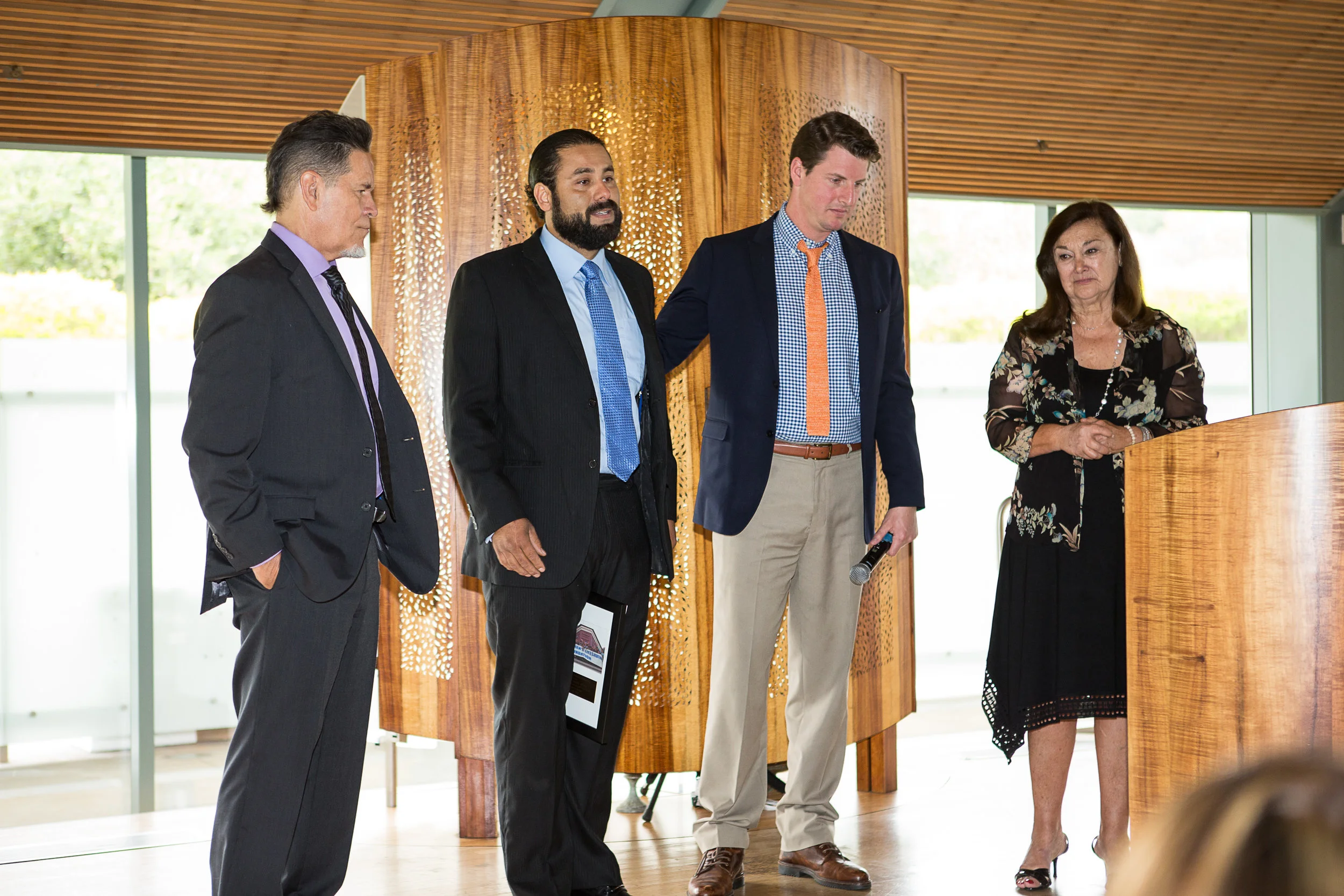 Host A Martinez with Mario Arevalo, Senator Henry Stern & CLF Founder Maria D’Angelo