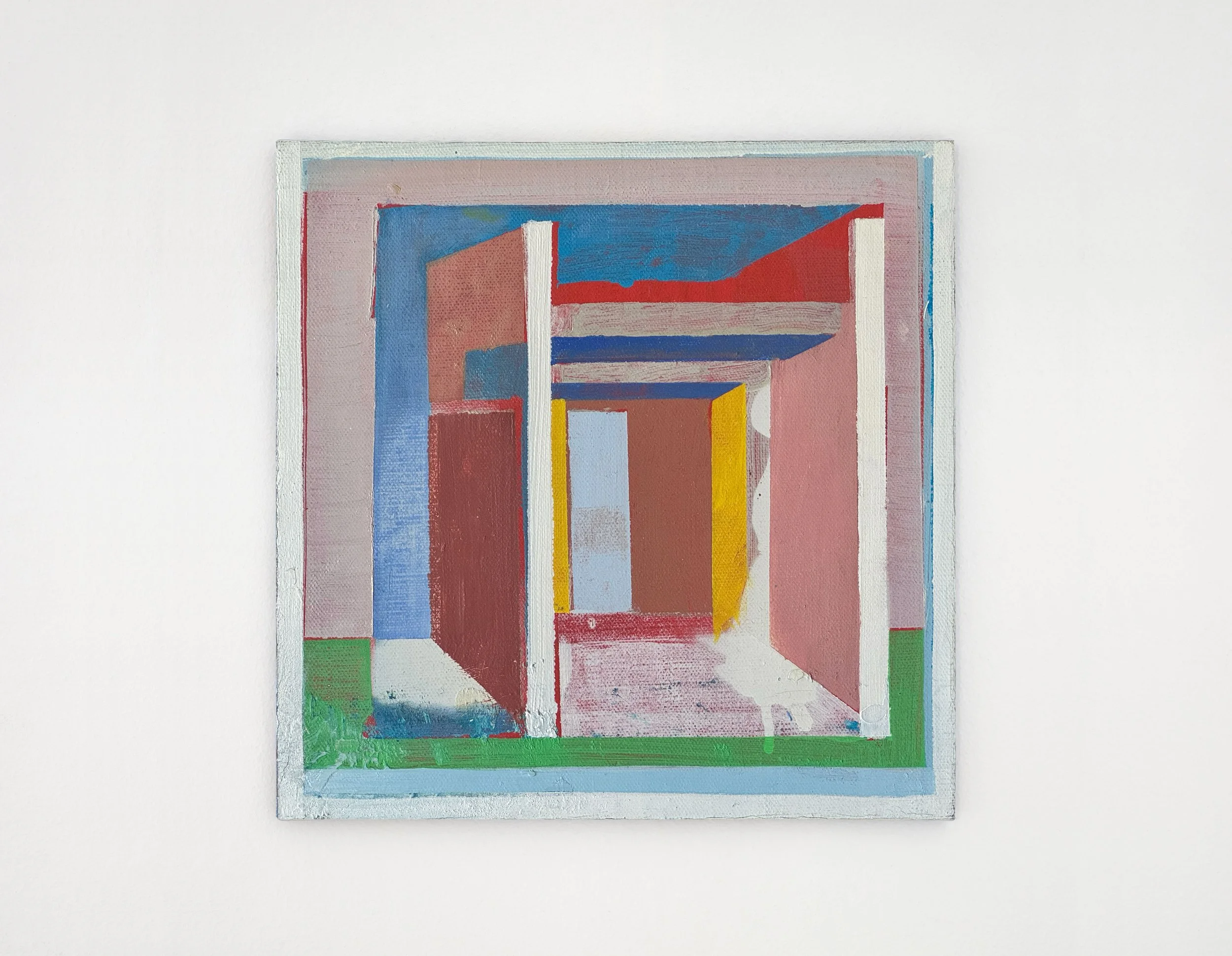 Untitled (Time is Tired) - 2018 - mixed media and oil on canvas - 23x23