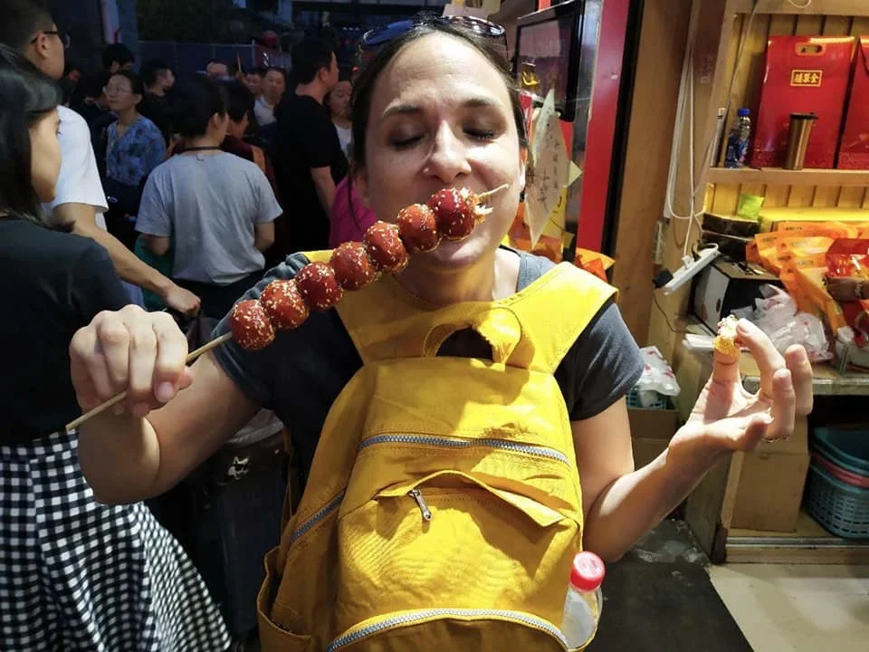 Happiness is Friends, Food, and my Asian-Sized Yellow Backpack...