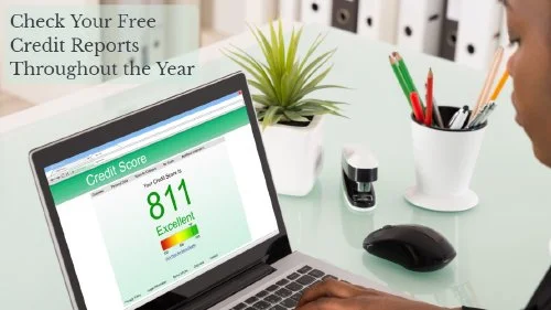 CHECK YOUR FREE CREDIT REPORTS THROUGHOUT THE YEAR