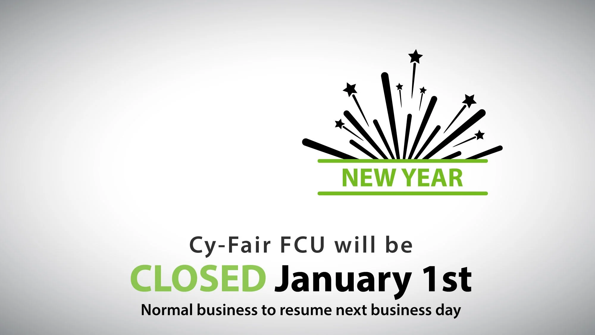 Holiday Closure (1/01)