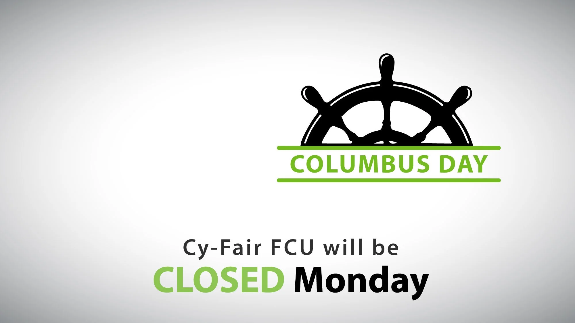Columbus Day Closure 