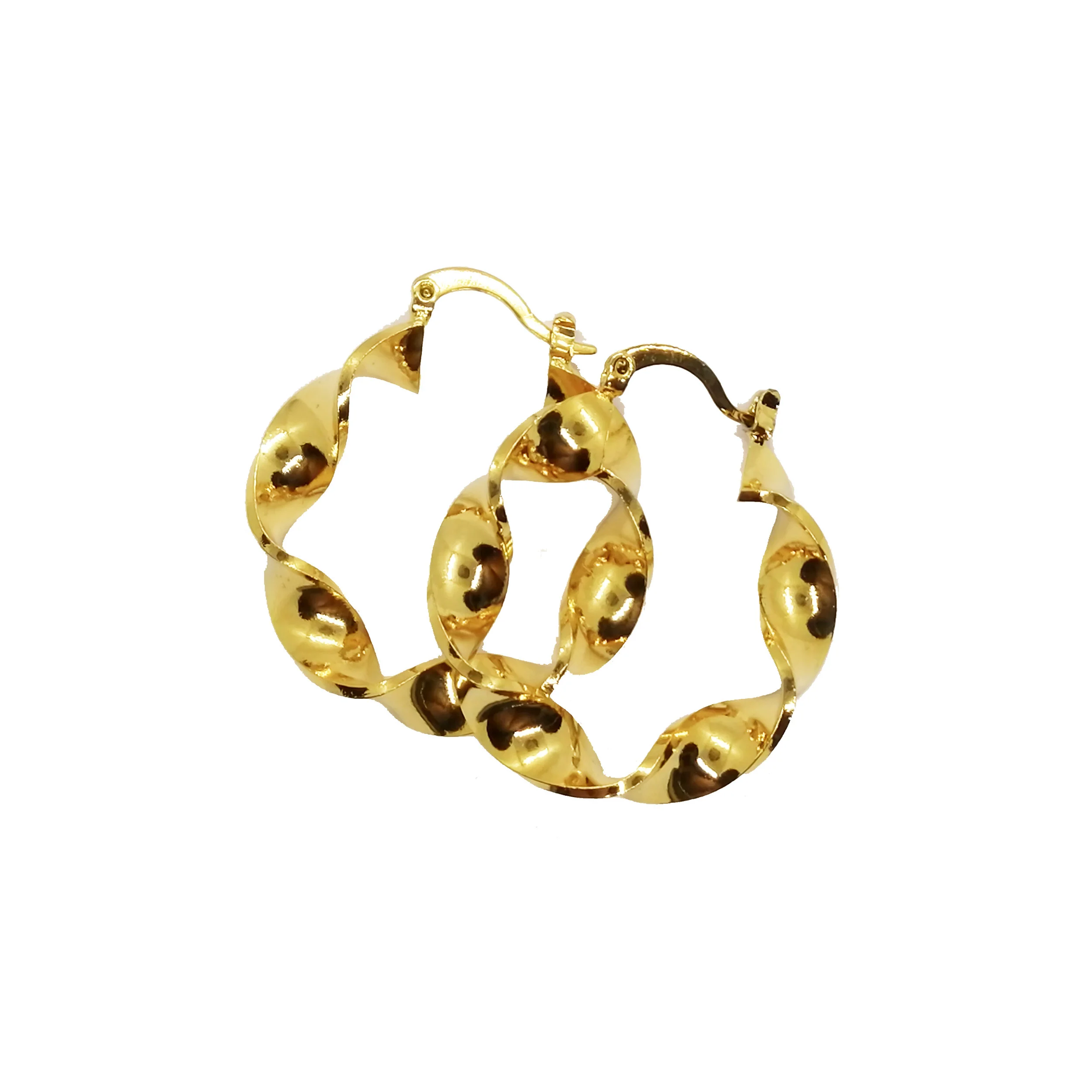 Aqua Classic Creole Earrings