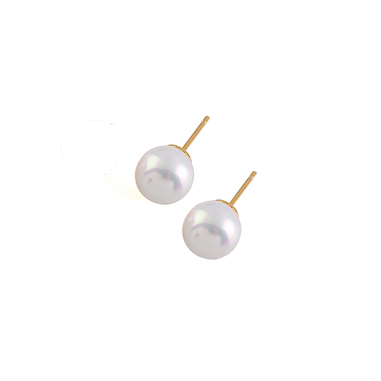 Large Gold Pearl Studs