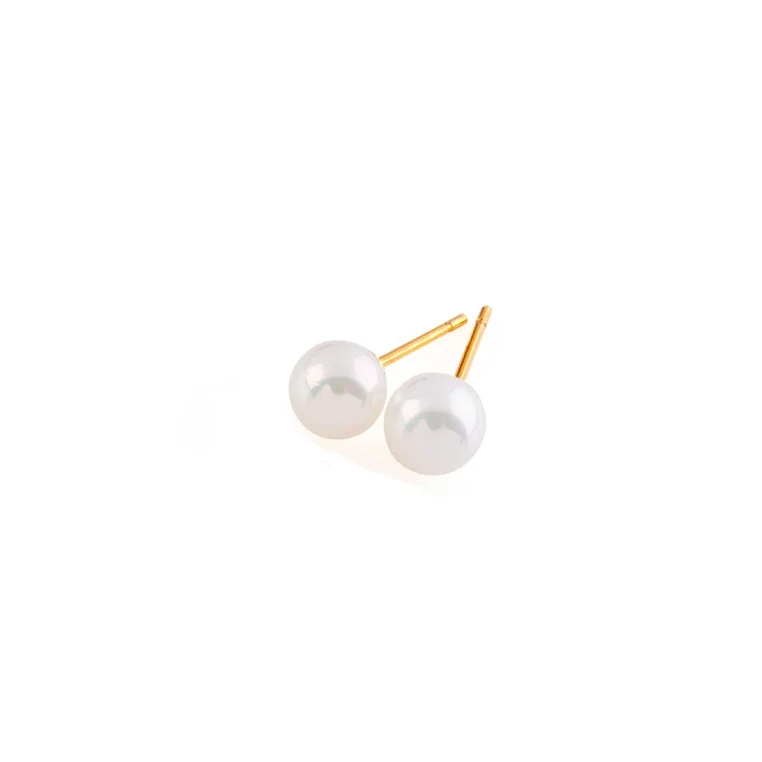 Small Gold Pearl Studs