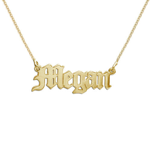 Old English Name Necklace