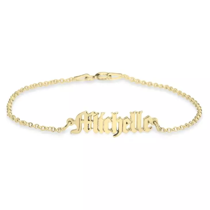 Old English Name Bracelet