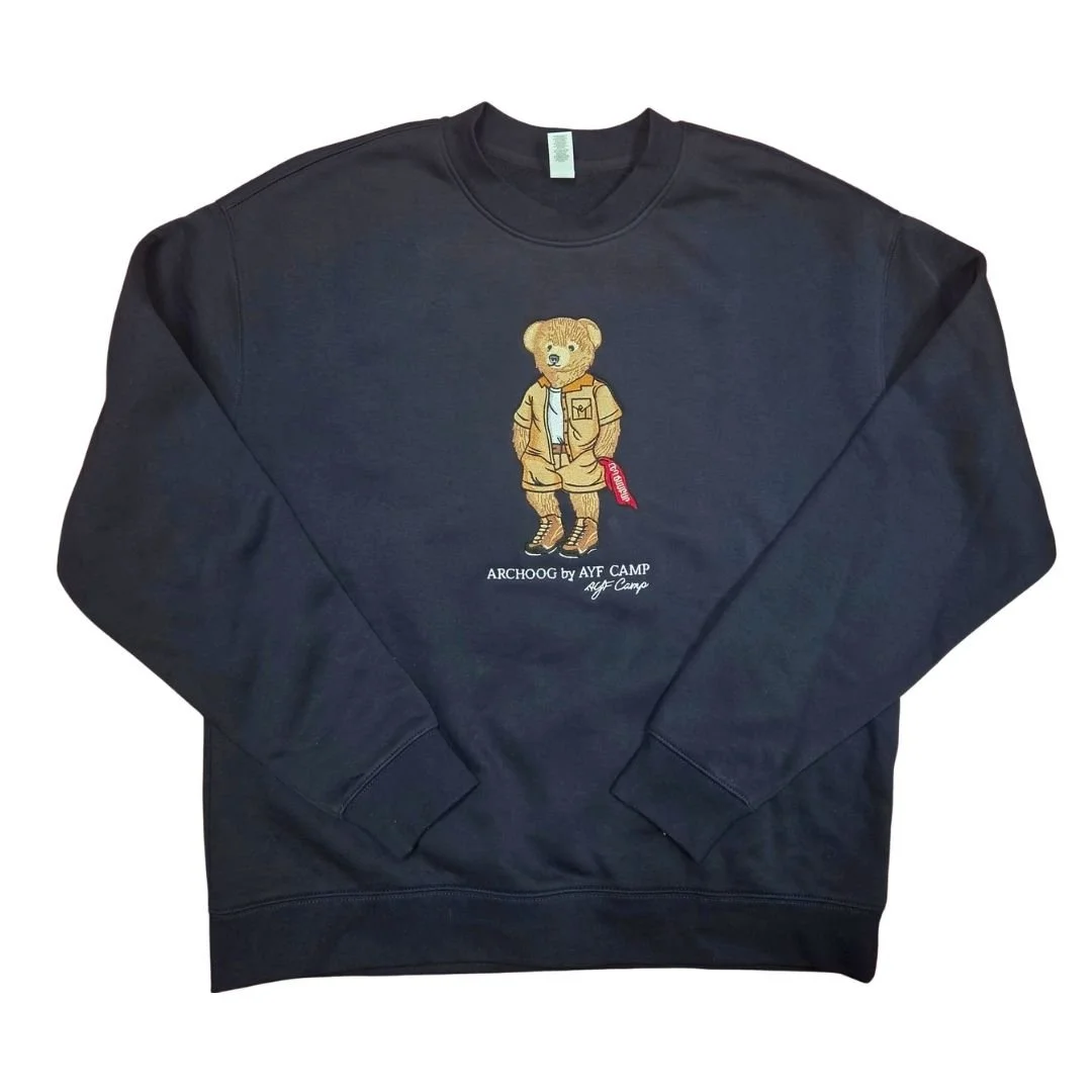 Embroidered Archoog (Bear) Crewneck Sweater (NO LONGER AVAILABLE)