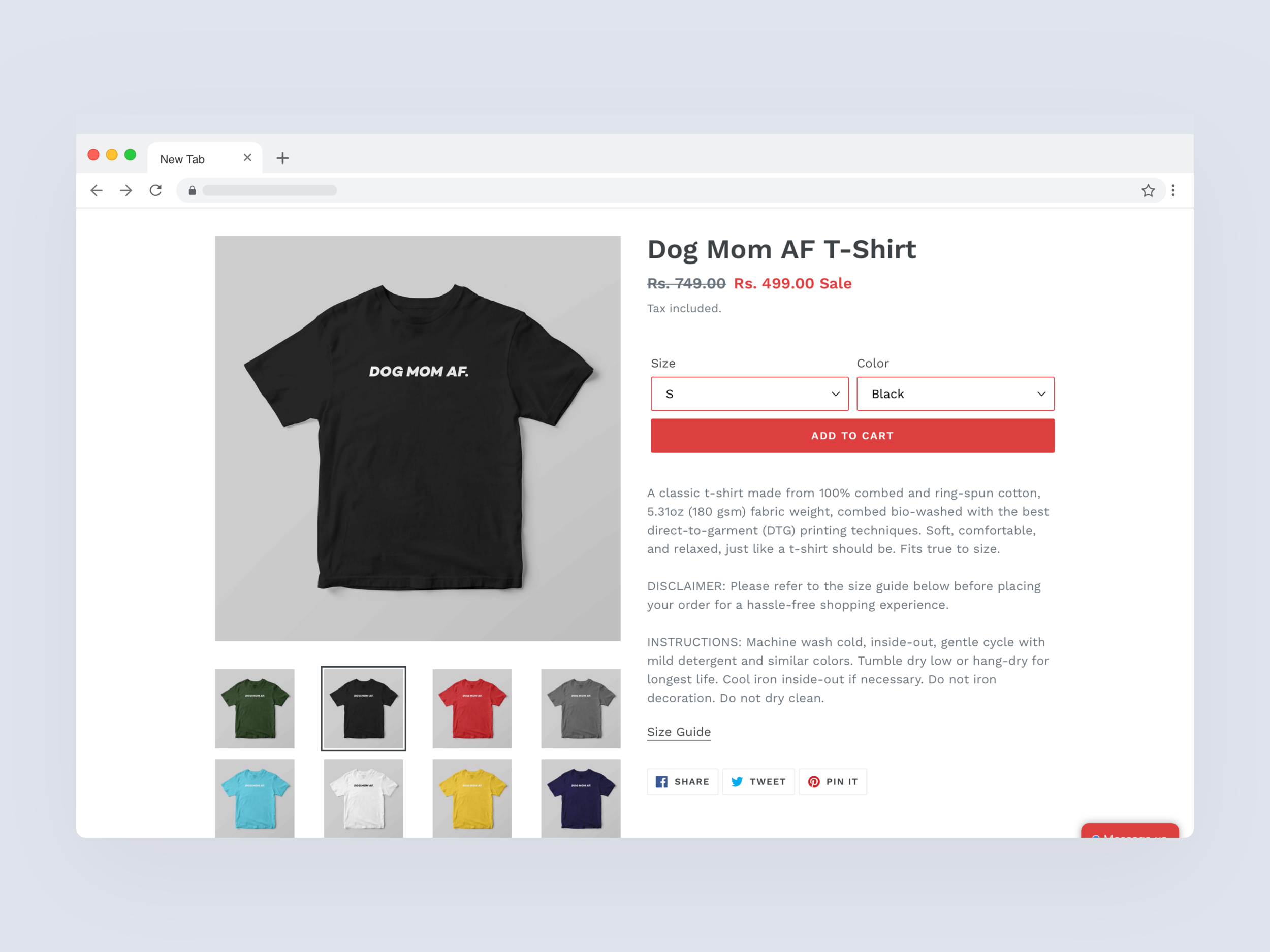 Woofcart’s product page.