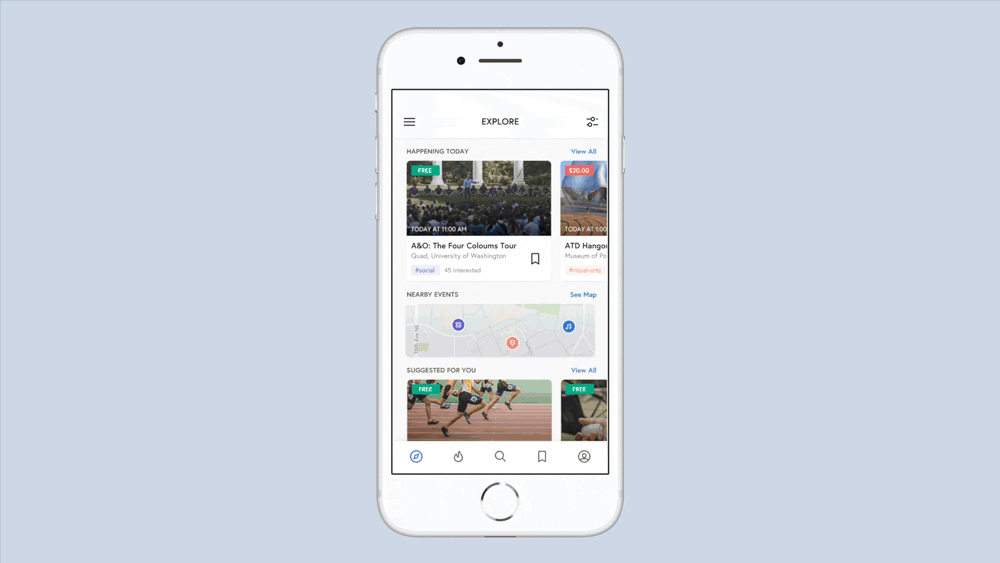 Interactive Explore Feed