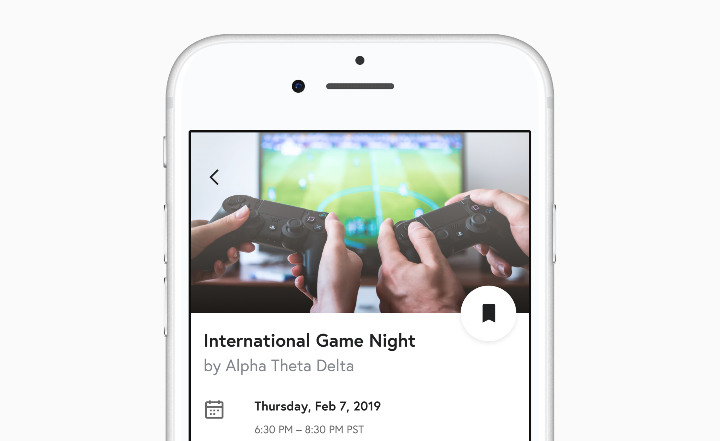 Bookmarked state for Event Details Page