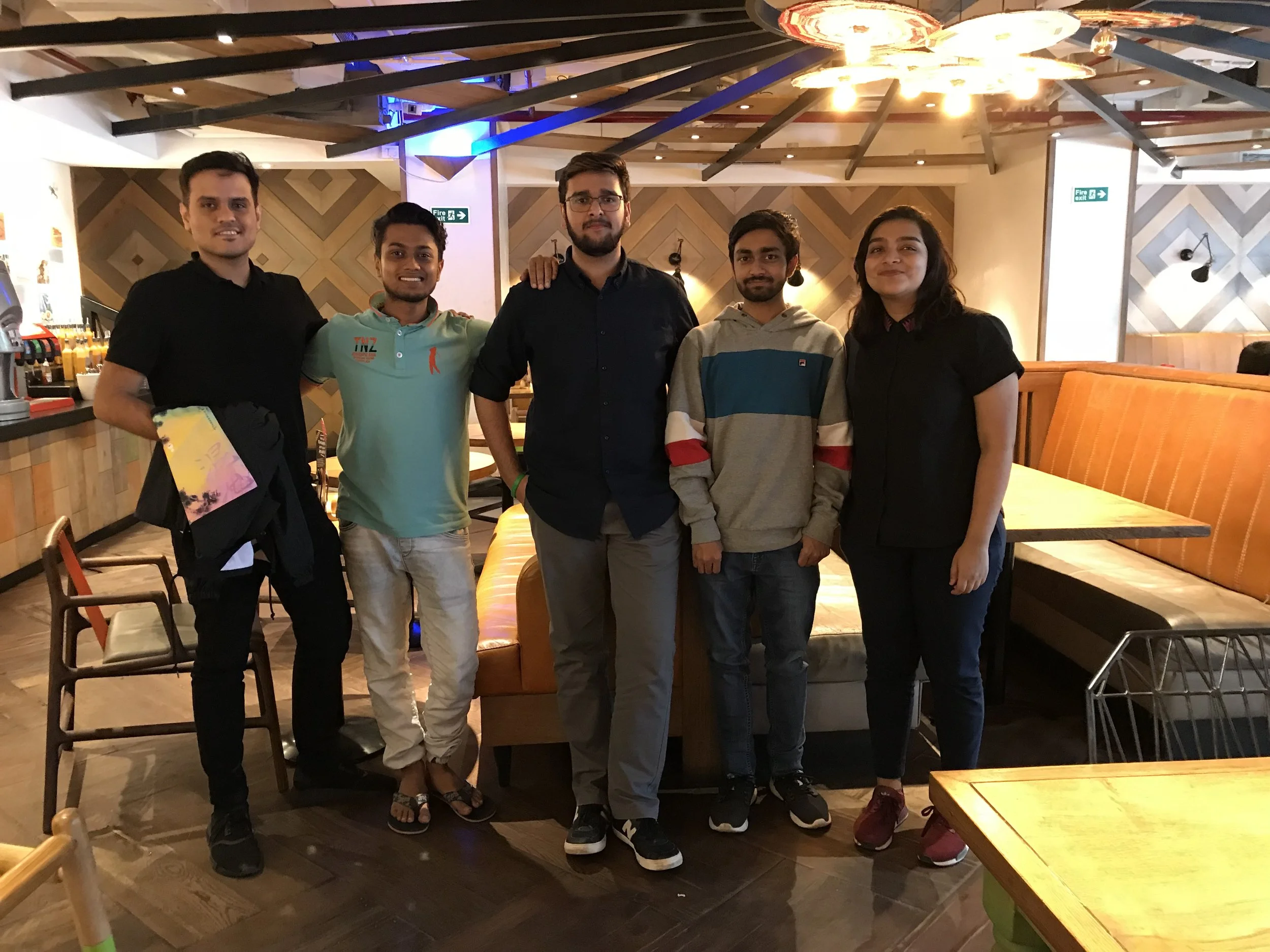 Unacademy Design Team (L to R): Abhinav, Neelank, Me, Prithvi, and Sneha