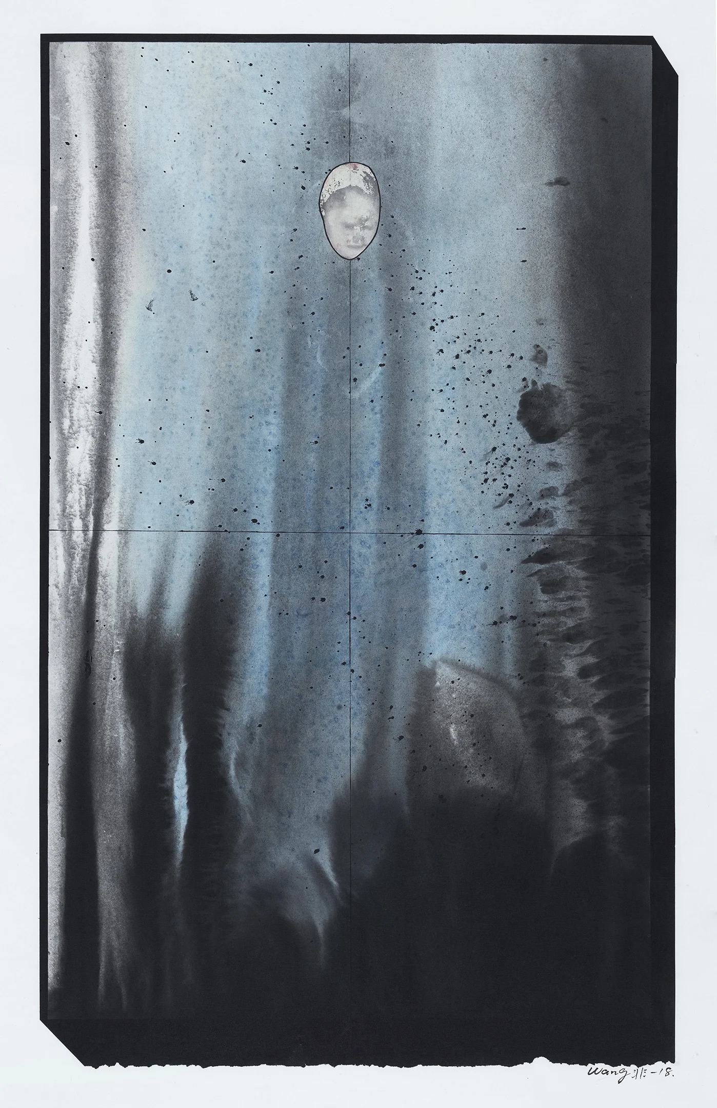 Wang Fei, Exotic-1, 2018, Ink on rice paper, 32x20in.JPG