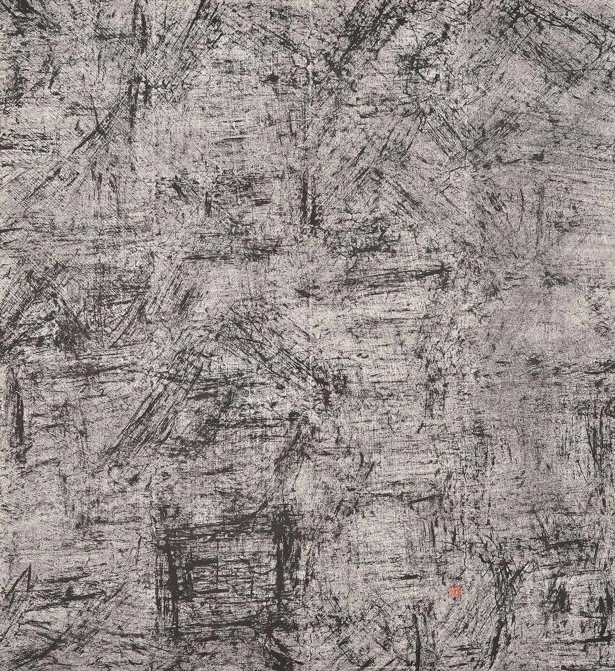 Bian Hong, New Calligraphy Series,2005, Dry Ink on rice paper, 45_x50_.jpg