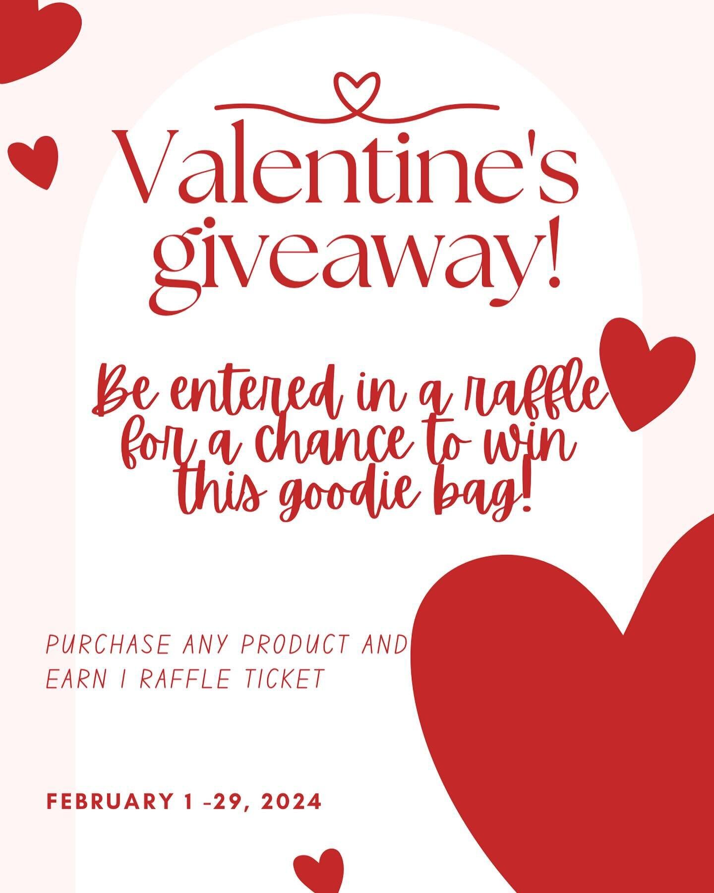 We've got some goodies for you ❤️ 
&bull;
&bull;
With a purchase of any product you'll receive a raffle ticket 
for the month of February ❤️ 
@mollymoonsalon