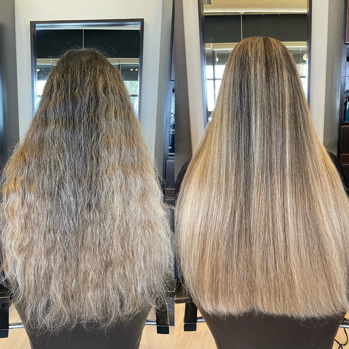 @jessicahoover33 working her hair magic🪄to achieve this stunning partial highlight #beforeandafter 
.
#foilhighlights #hairsalon #smallbusiness #beforeandafter #hairtransformation #hairtrends #hairmakeover #stylish #hairstylist #summervibes #blonde 