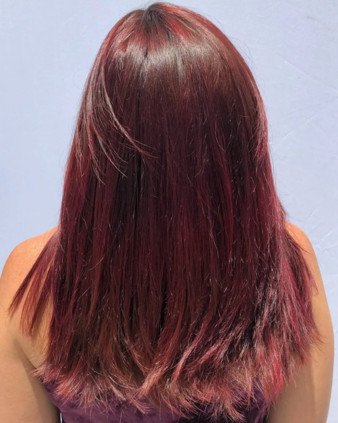 Rich, dimensional red that hits in every light ✨
Custom color &amp; gloss to keep it shiny, healthy, and bold

Appointments are filling fast this week &mdash;> call to book ❤️