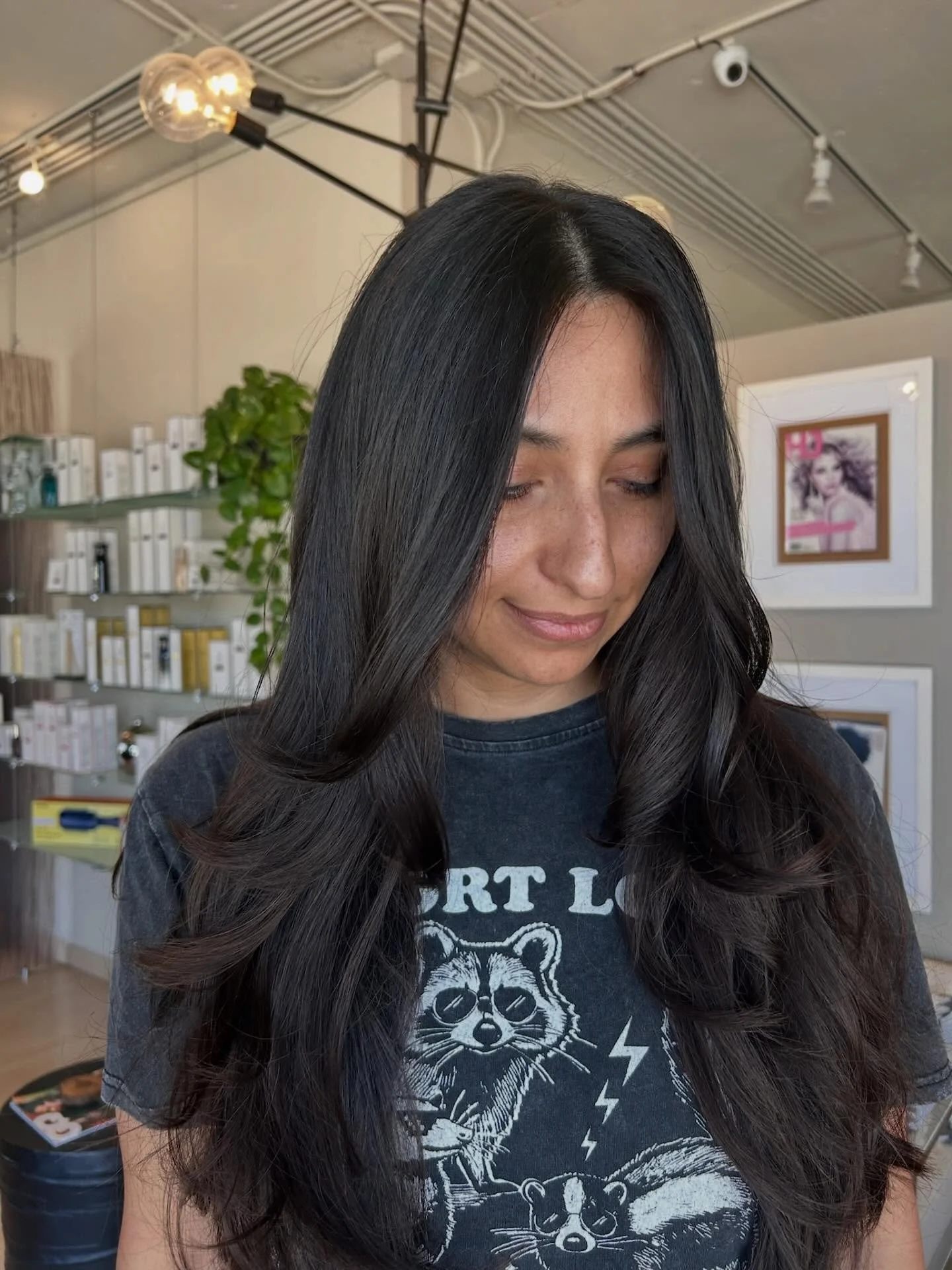 loving this look from @hananigan 

Fresh layers, glossy shine, and the softest movement 🤎

This is your sign to book the hair refresh you have been thinking about.

Plus, our Milbon favorites are officially restocked at Molly Moon. Ask your stylist 