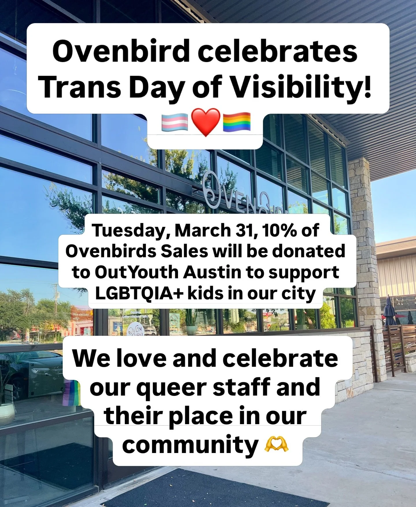 Ovenbird Celebrates the Trans and Queer Community and all the joy, love, and light they bring to our world! We love our queer staff, we stand with our family, and we want to shine a spotlight on the amazing members of our team from beyond the binary!