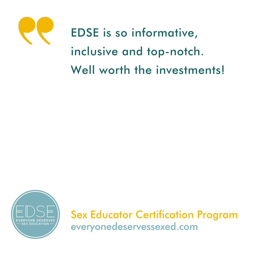  A testimonial that reads, “EDSE is so informative, inclusive and top-notch. Well worth the investments! ” 