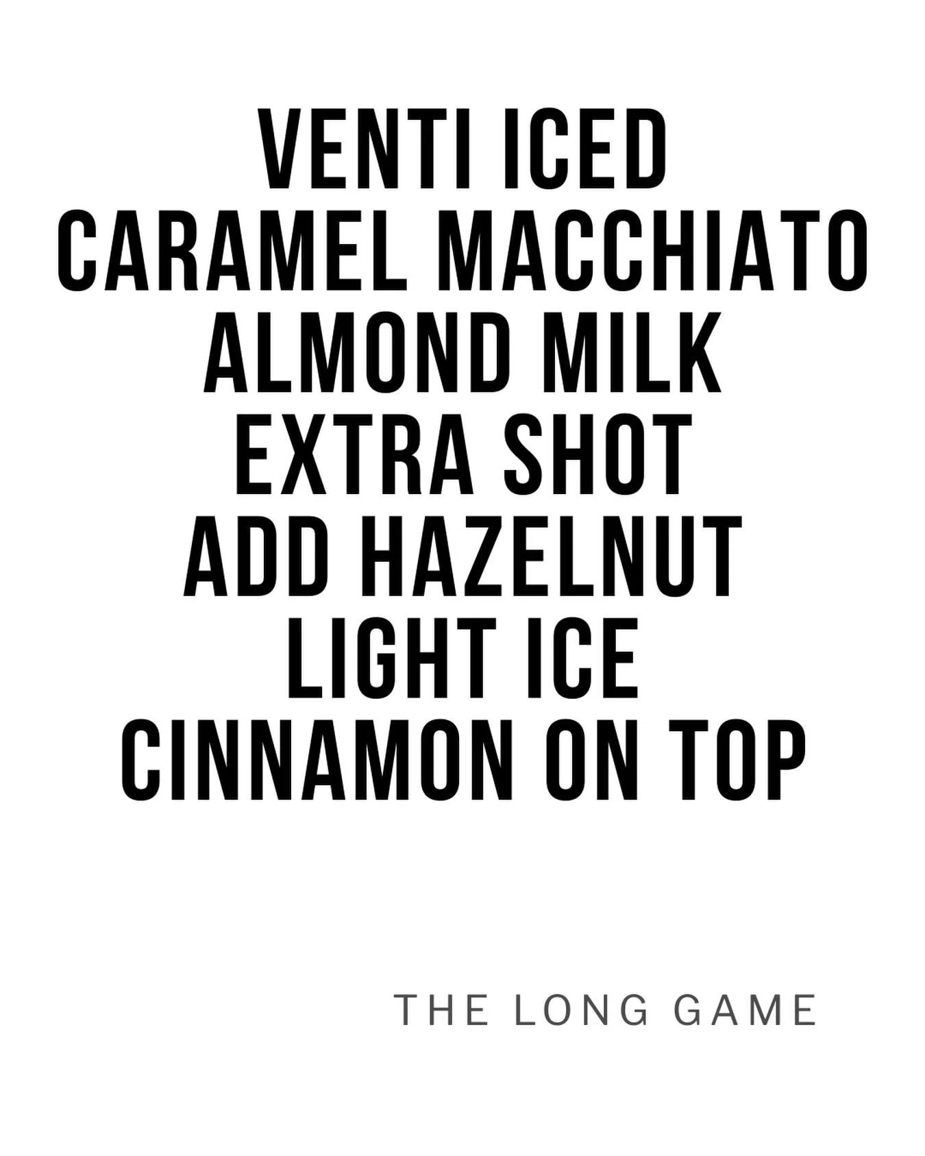 Remember the complicated coffee order.

Not because the drink matters. 

Because the person does.

#TheLongGame
#RelationshipMarketing