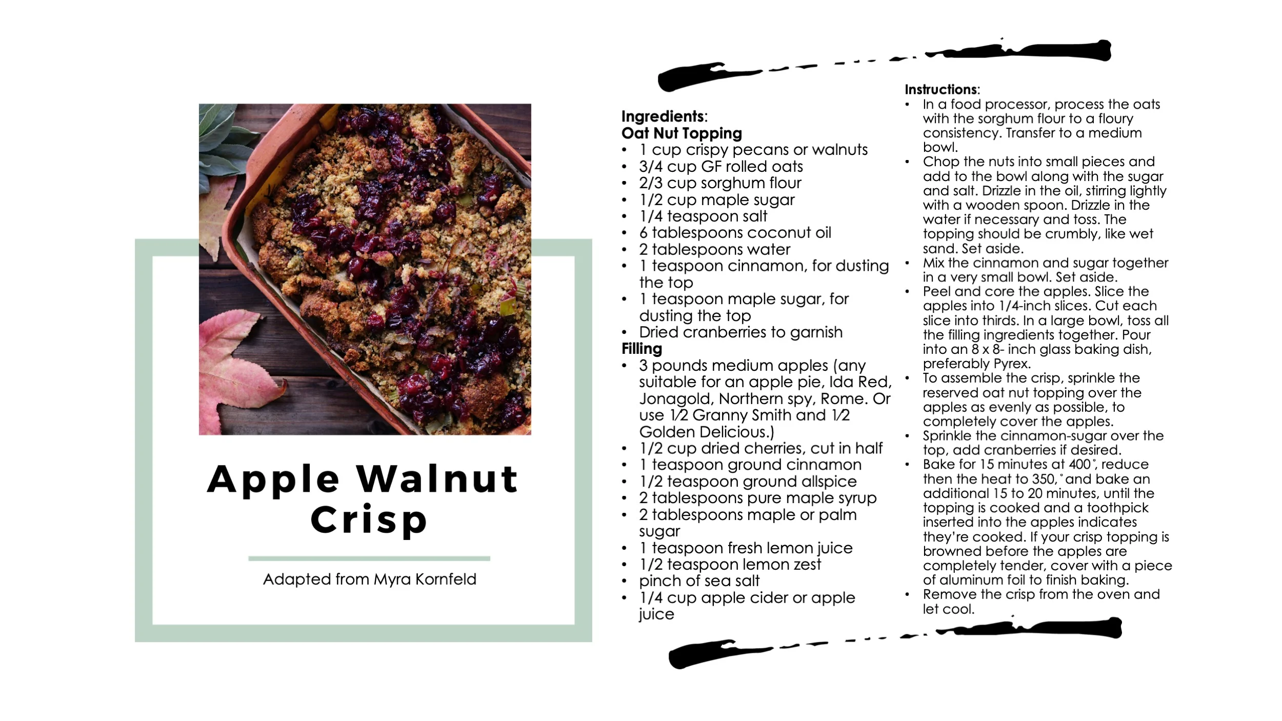 Apple Walnut Crisp