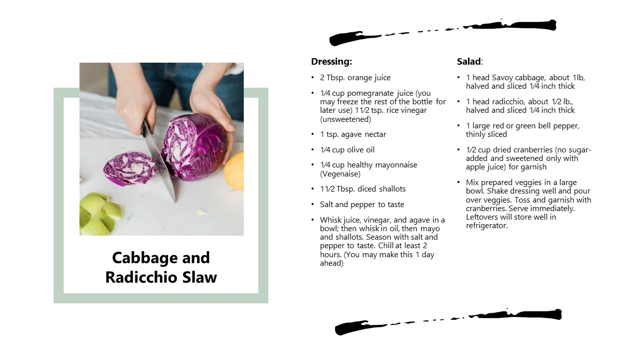 Cabbage and Radicchio Slaw