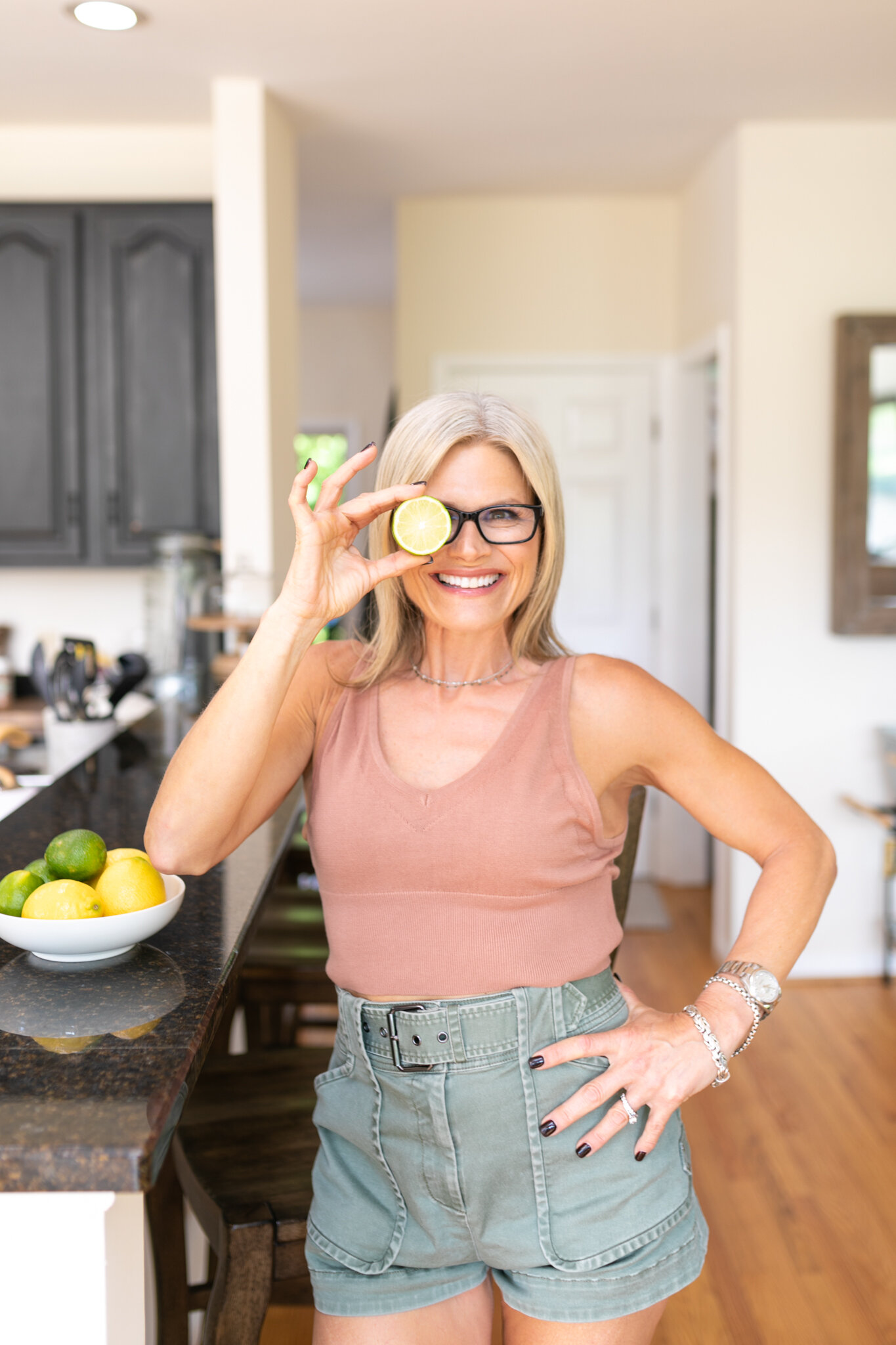 Professional portrait / headshot / branding photographer of brunette woman interior designer in Charleston, SC by Vision Balm.