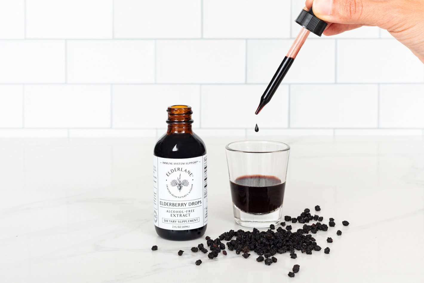 Product photography ideas for elderberry products.