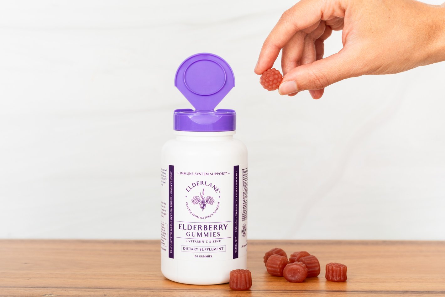 Product photography ideas for elderberry products.